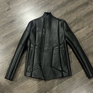 Julius x the R coated mouton sheep leather jacket